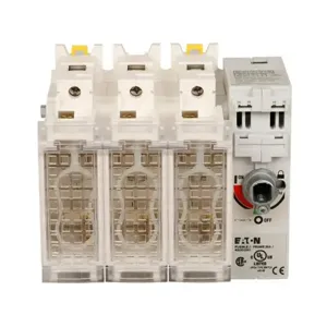 EATON R9J3030FJ Rotary Disconnect Switch, 30 A, Class J Fuses, Three-Pole, Switch Body, R9, 600 V | BH6PEP