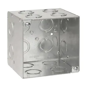 EATON TP413 Crouse-Hinds Square Outlet Box, 1/2, 3/4, 4, Conduit | CA4APH