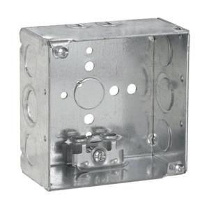 EATON TP431 Crouse-Hinds Square Outlet Box, 1/2, 4, 4, Ac/Mc Clamps, Welded, 2-1/8 | CA4APN