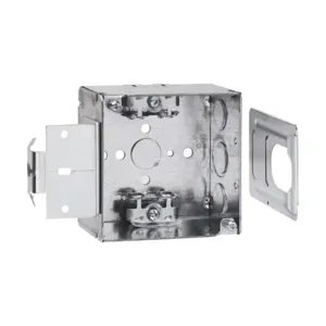 EATON TP431MSB Crouse-Hinds Square Outlet Box, One 1/2, 4, Msb, 4, Ac/Mc Clamps, Welded, 2-1/8 | CA4APP