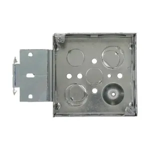 EATON TP436MSB Crouse-Hinds Square Outlet Box, 1/2, 1/2, 3/4 E, 4, Msb | CA4APX