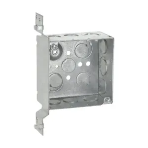 EATON TP437 Crouse-Hinds Square Outlet Box, 1/2, 1/2, 3/4 E, 4 | CA4AQA