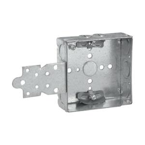 EATON TP446 Crouse-Hinds Square Outlet Box, 1/2, 4, Nm Clamps, Welded, 1-1/2, Steel | CA4AQE