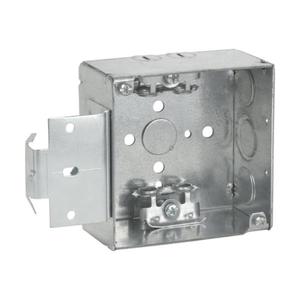 EATON TP450MSB Crouse-Hinds Square Outlet Box, 1/2, 4, Msb, Nm Clamps, Welded, 2-1/8 | CA4AQG
