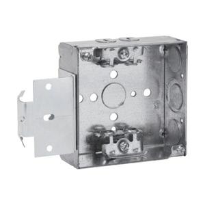 EATON TP454MSB Crouse-Hinds Square Outlet Box, One 1/2, 4, Msb, 4, Ac/Mc Clamps, Welded, 1-1/2 | CA4AQN