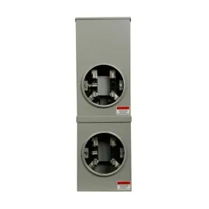 EATON U2V1031BCRCH Meter Socket, Multi Position Horiz. Ganged Sockets, 125A, Over/Under, Hub Open | BH7TKT