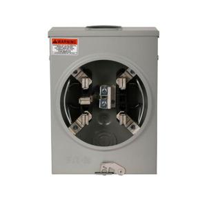 EATON UGHTRS101BCH Meter Socket, 1-Pos Resi Service, 125A, Over/Under, 3-5/16 In Hub Open, #8-2/0 Awg, 5-Jaw | BH7TUC