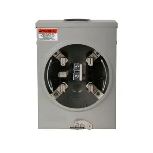 EATON UGHTRS101BCH Meter Socket, 1-Pos Resi Service, 125A, Over/Under, 3-5/16 In Hub Open, #8-2/0 Awg, 5-Jaw | BH7TUC