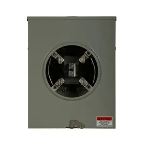 EATON UHTRS111BCH Meter Socket, 1-Pos Resi Service, 125A, Over/Under, 3-5/16 Inch Hub Open, #8-250 Kcmil | BH7TWF