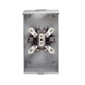 EATON UHTRS202BCH Meter Socket, 1-Pos Resi Service, 200 A, Over, 3-5/16 Inch Hub Open, #8-250 Kcmil, 4-Jaw | BH7TWK