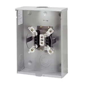 EATON UHTRS213BE Meter Socket, 1-Pos Resi Service, 200A, Over/Under, 3-5/16 Inch Hub Open, #6-350 Kcmil | BH7TWW