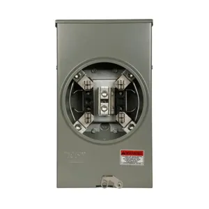 EATON UHTTRS202BCH Meter Socket, 1-Pos Resi Service, 200A, Over/Under, 3-5/16 Inch Hub Open, #8-250 Kcmil | BH7TXF