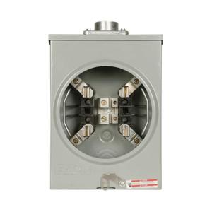 EATON UTRS101LE Meter Socket, 1-Pos Resi Service, 125A, Over, 1.25 Inch Hub Mounted, #2/0 Awg Conns | BH7UHM
