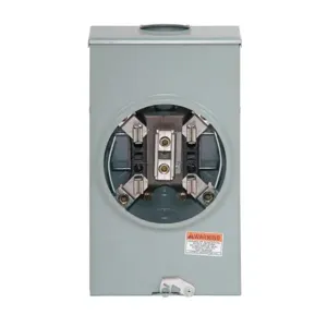 EATON UTRS502BCH Meter Socket-Pos Resi Service50A, Over, 3-5/16 Inch Hub Open, #8-250 Kcmil, 4-Jaw | BH7UJW