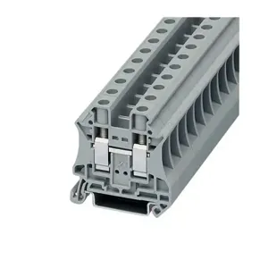 EATON XBUT10 Terminal Block, Xbut Terminal Block, Single-Level Through-Feed, Gray, 20-6 Awg | BH8AAZ