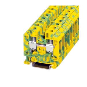 EATON XBUT16PE Terminal Block, Screw Connection Single Level Ground Block, Green/Yellow | BH8ABF