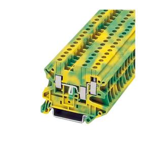 EATON XBUT25D12PE Terminal Block, Screw Connection Multi-Conductor Terminal Blocks, Green/Yellow | BH8ABJ
