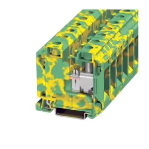 EATON XBUT35PE Terminal Block, Screw Connection Single Level Ground Block, Green/Yellow | BH8ACC