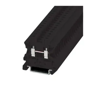 EATON XBUT4BK Terminal Block, Screw Connection Single Level-Through-Feed, Black | BH8ABR