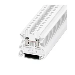 EATON XBUT4WH Terminal Block, Screw Connection Single Level-Through-Feed, White | BH8ADG