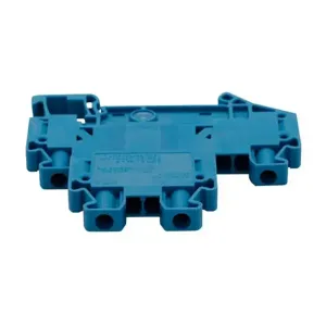 EATON XBUTT4BU Terminal Block, Screw Connection Double Level Blocks, IEC-Xb, Blue | BH8ADR