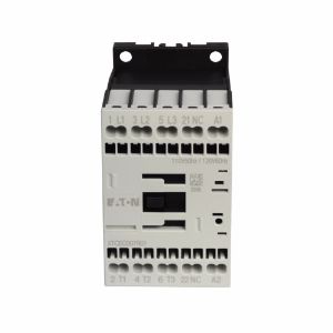 EATON XTCEC007B01A IEC Contactor, 7A, 110 Vac 50 Hz, 120 Vac 60 Hz, 1Nc, 7A, Frame B, 45 Mm, 50-60 Hz | BH8YAA