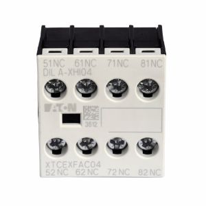 EATON XTCEXFAC04 Contactor Accessory Auxiliary Contact, Four-Pole, Screw Terminals | BH8YKV