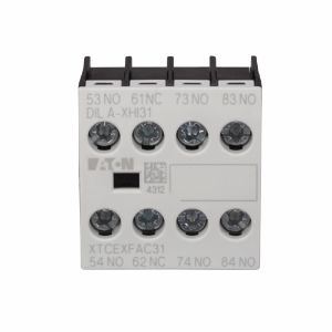 EATON XTCEXFBG31 Contactor Accessory Auxiliary Contact, Four-Pole, Screw Terminals, D-G Frame Size | BH8YMA
