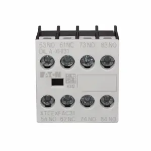 EATON XTCEXFAC31 Contactor Accessory Auxiliary Contact, Four-Pole, Screw Terminals | BH8YKU