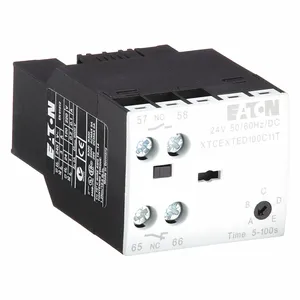 EATON XTCEXTED100C11T IEC Timer Module, 5 sec to 100 sec, 2 Contacts, 1 Contacts Normally Closed, Front | BH8YPF 4TZJ3