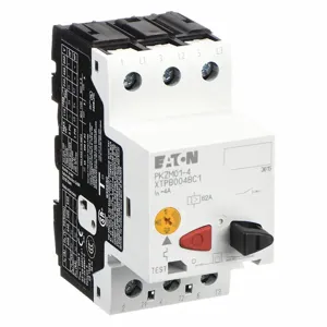 EATON XTPB004BC1 Manual Motor Protector, 2.50 to 4A, Push Button, 1 HP at 3 Phase, 240V | CJ2UFB 4WXG3