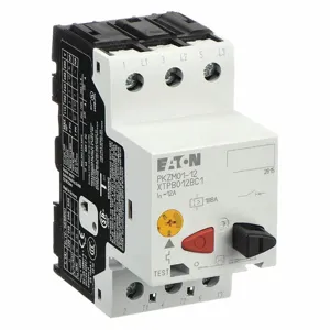 EATON XTPB012BC1 Manual Motor Protector, 8 to 12A, Push Button, 1.77 Inch Width, 3 HP at 3 Phase, 240V | CJ2UFU 4WXG5