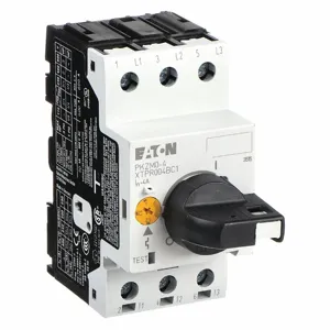 EATON XTPR004BC1 Manual Motor Protector, 2.50 to 4A, Rotary Knob, 3/4 HP at 3 Phase, 240V | CJ2UFT 4WXH8