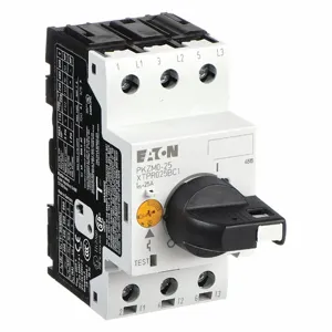 EATON XTPR025BC1 Manual Motor Protector, 20 to 25A, Rotary Knob, 7 1/2 HP at 3 Phase, 240V | CJ2UFF 4WXJ5