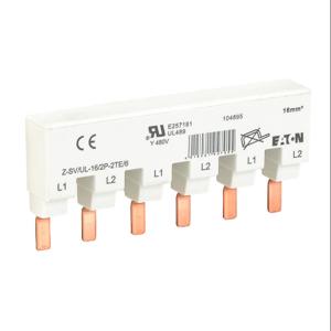 EATON ZSVUL16-2P-2TE6SP Busbar, 80A, 480 VAC, Cut To Length Not Permitted, Connects Up To 2-Pole | CV6NBG