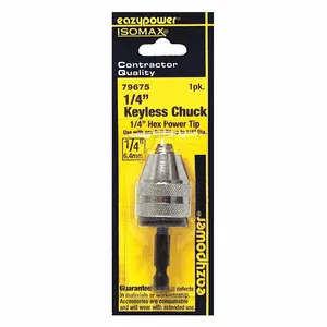 EAZYPOWER 79675 Drill Chuck, Keyless, Hex Mount, 1/4 Inch Mounting Size, 1/4 Inch | CP4AZG 52JL85