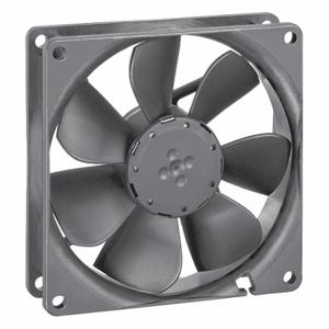 EBM-PAPST 3414NHU Wet-Location Square Axial Fan, 3 5/8 Inch Height, 63/64 Inch Dp, 55, IP68, PBT Plastic | CP4BCJ 32MY82