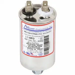 EBM-PAPST 450-21-0020 Motor Run Capacitor, Round, 440V Ac, 2.5 Mfd, 3 1/2 Inch Overall Ht | CP4BFA 5AGK3