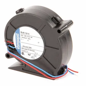 EBM-PAPST RL48-19/14 Compact Blower, 3 Inch Ht, 3 Inch Width, 1 Inch Dp, 16.5 Cfm Cfm, 0.000-In. Sp | CP4BDF 5AGE3