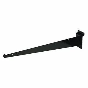 ECONOCO EBL/14KB Shelving Bracket, 1/8 x 14 x 3 Inch Size, 40 Lb Load Capacity, Steel, Semi Gloss, Black | CP4BXC 45KW44