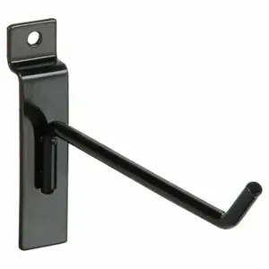 ECONOCO EBL/H6 Hook, 1/2 Inch x 6 Inch x 1/2 Inch, 15 lb Load Capacity, Steel, Semi Gloss, Black | CV2RJG 45KX06