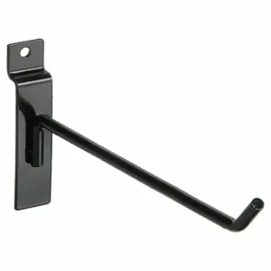 ECONOCO EBL/H8 Hook, 1/2 Inch x 8 Inch x 1/2 Inch, 15 lb Load Capacity, Steel, Semi Gloss, Black | CV2RJJ 45KX07