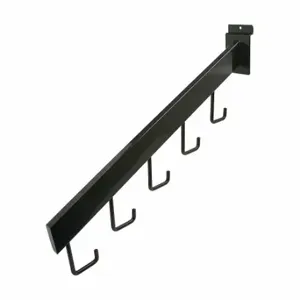 ECONOCO EBL/R5 Hook Waterfall, 1/2 Inch x 16 Inch x 1/2 Inch, Black, Semi Gloss | CV2RKY 45KW65