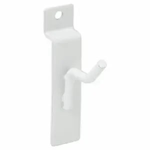 ECONOCO EWH/H1 Hook, 1/2 Inch x 1 Inch x 1/2 Inch, 40 lb Load Capacity, Steel, Semi Gloss, White | CV2RHZ 45KX09