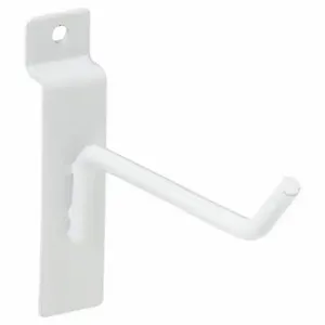 ECONOCO EWH/H4 Hook, 1/2 Inch x 4 Inch x 1/2 Inch, 40 lb Load Capacity, Steel, Semi Gloss, White | CV2RJF 45KX12