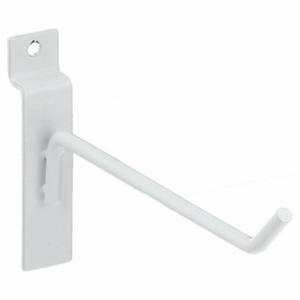 ECONOCO EWH/H6 Hook, 1/2 Inch x 6 Inch x 1/2 Inch, 40 lb Load Capacity, Steel, Semi Gloss, White | CV2RJH 45KX13