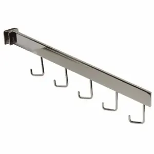 ECONOCO RH/5H Hook Waterfall, 1/4 Inch x 18 Inch x 1 1/2 Inch, Rectangular Tube Shape, Silver, Chrome | CV2RKZ 45KV22