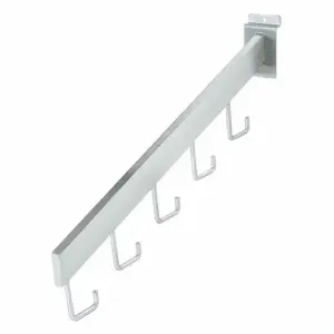 ECONOCO RW/5H-SC Hook Waterfall, 1/2 Inch x 16 Inch x 1 1/2 Inch, Silver, Satin Chrome | CV2RKX 45KW71