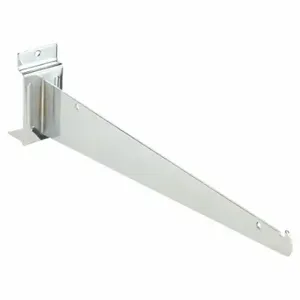 ECONOCO SW/12KB Shelving Bracket, 1/8 x 12 x 3 Inch Size, 35 Lb Load Capacity, Steel, Chrome, Silver | CP4BWY 45KW51