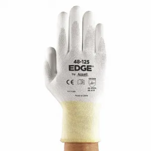 EDGE 48-125 Coated Glove, White, Size 9, PR | CP4CKD 193TA8